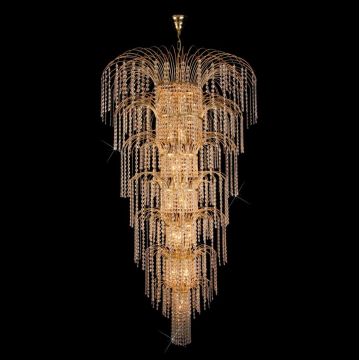 Candelabru, Lustra casa scarii cristal Bohemia, diametru 100cm