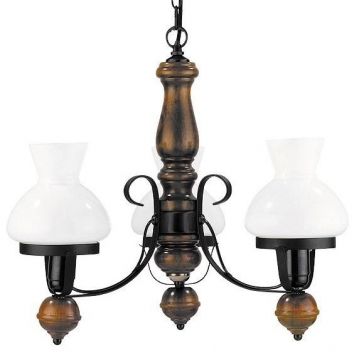 Candelabru rustic 3 brate, diam.60cm, Petronel 7078 RX