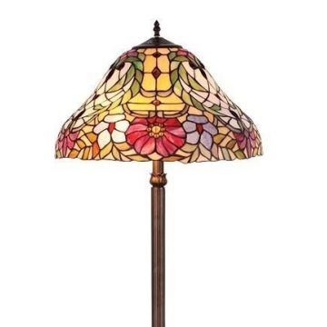 Lampadar, lampa de podea, sticla Tiffany, Mirella 8088RX