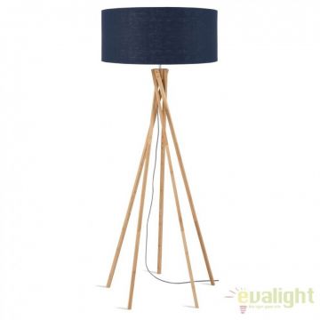 Lampadar realizat din materiale naturale, durabile si ecologice, KILIMANJARO/F albastru