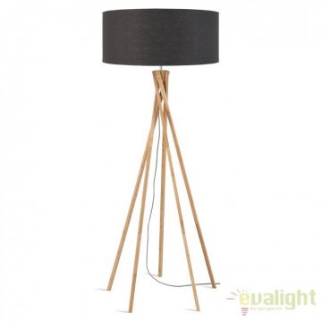 Lampadar realizat din materiale naturale, durabile si ecologice, KILIMANJARO/F gri inchis