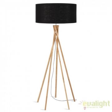 Lampadar realizat din materiale naturale, durabile si ecologice, KILIMANJARO/F negru