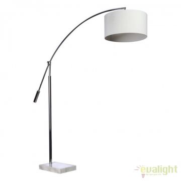 Lampadar tip arc reglabil design modern Bianca White