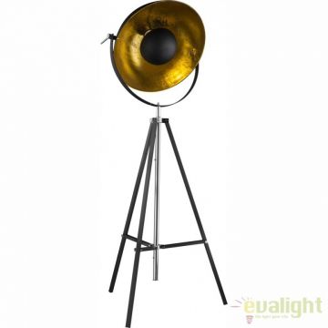 Lampadar VINTAGE / Lampa de podea cu trepied design deosebit din metal auriu Xirena 58286 GL