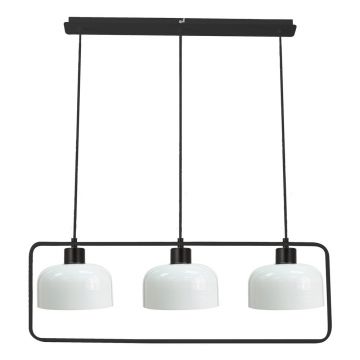 Lustră alb-negru cu abajur din sticlă Zodiac – Candellux Lighting