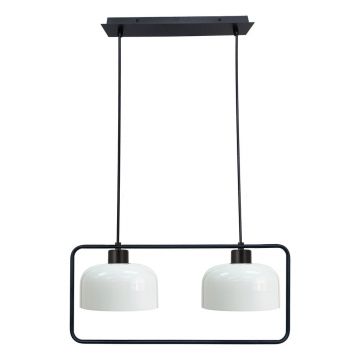 Lustră alb-negru cu abajur din sticlă Zodiac – Candellux Lighting