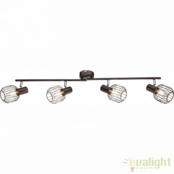 Lustra aplicata 4 brate cu finisaj bronz AKIN 54801-4 GL