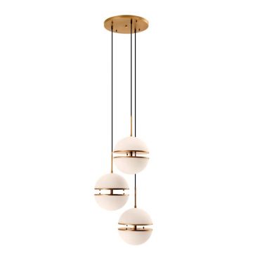 Lustra cu 3 pendule design LUX Spiridon alama 112644 HZ