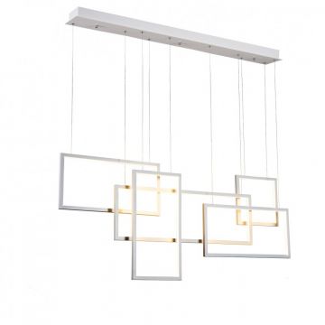 Lustra LED dimabila design modern Quadratus white