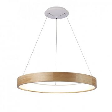 Lustra LED moderna design lemn natural Ã˜65cm Silvam