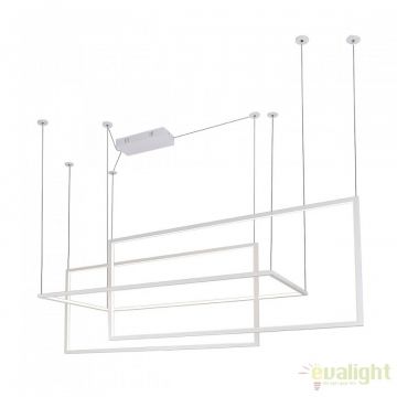 Lustra LED XXL suspendata design modern GEOMETRIC alba P0272 MX