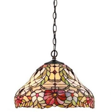 Lustra, Pendul clasic, sticla Tiffany, diametru 41cm Mirella 8086RX