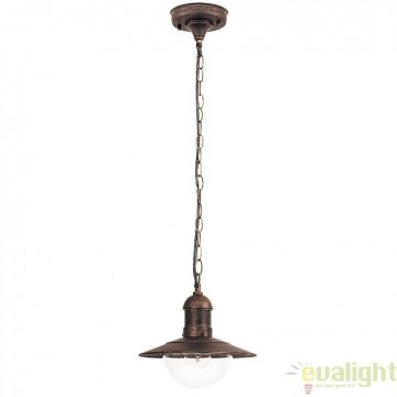 Lustra, Pendul de exterior cu protectie IP44, finisaj auriu antic, diametru 24cm, Oslo 8737 RX