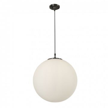 Lustra / Pendul design modern Ã˜30cm Atom black / opal 6088 SRT