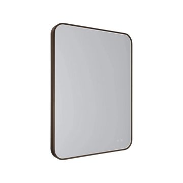 Oglinda baie cu iluminat LED MIRROR Bronz 76x91cm
