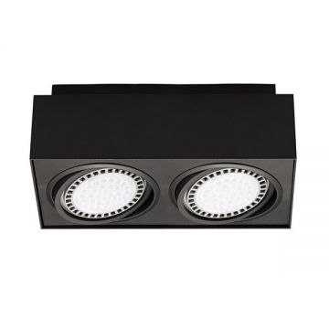Plafoniera aplicata cu 2 spoturi directionabile BOXY CL 2, negru 20075-BK ZL