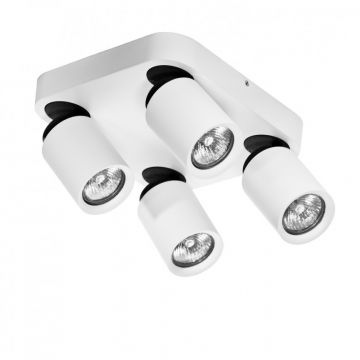 Plafoniera cu spoturi stil modern minimalist Tomi 4 KW alba