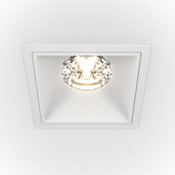 Spot LED incastrabil dimabil design tehnic Alpha alb 8,5x8,5cm, 3000K