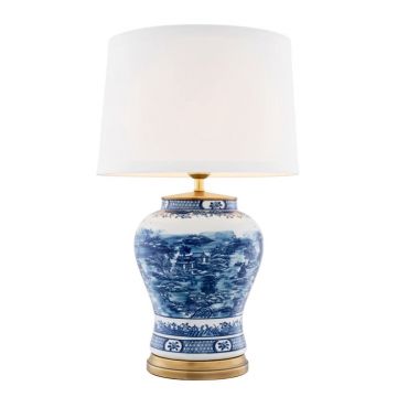 Veioza design LUX din ceramica Chinese Blue 112085 HZ