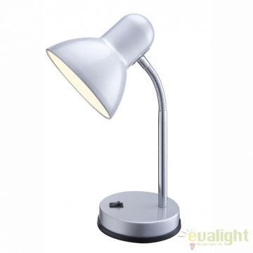 Veioza, lampa de masa Birou Basic argintiu metalizat 2487 GL