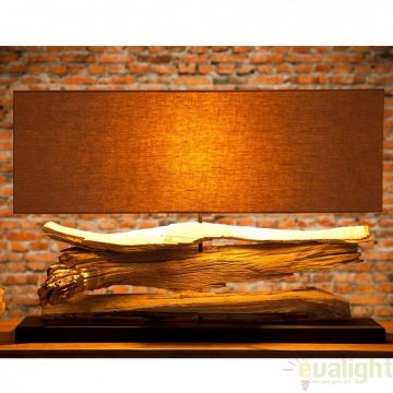 Veioza / Lampa de masa design rustic Riverine bej A-17326 VC