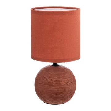 Veioza PWL-1210, Pako World, E14, Ceramica, Teracota, 13x13x25 cm