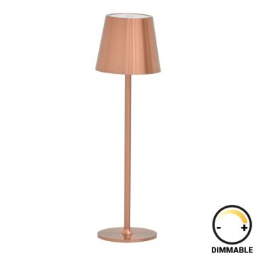 Veioza tactila Brave, Pako World, LED, Bronz, 11x11x37 cm