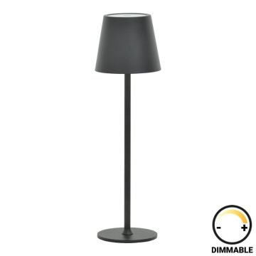 Veioza tactila Brave, Pako World, LED, Negru, 11x11x37 cm