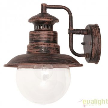 Aplica de perete cu protectie IP44 de exterior, finisaj maro antic, Odessa 8163 RX