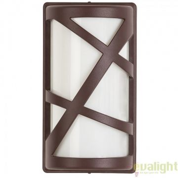 Aplica de perete cu protectie IP54 de exterior, finisaj maro, Durango 8766 RX