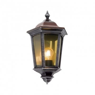 Aplica de perete exterior stil clasic IP44 Hermine AL 11K/82515/A schwarz-silber OR