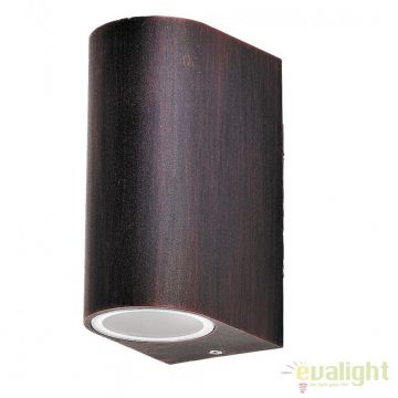 Aplica dubla de perete exterior finisaj antique brown, IP44 Chile 8019 RX