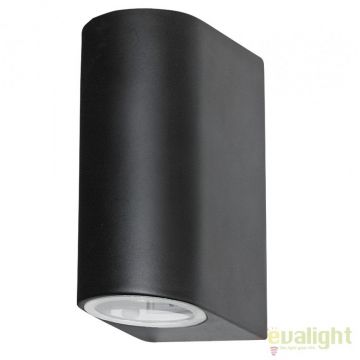 Aplica dubla de perete exterior finisaj negru, IP44 Chile 8030 RX