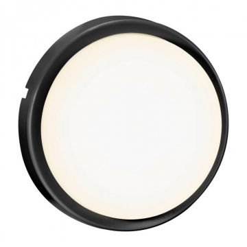 Aplica LED de perete pentru iluminat exterior design modern IP54 Cuba Energy Round negru 2019161003 NL