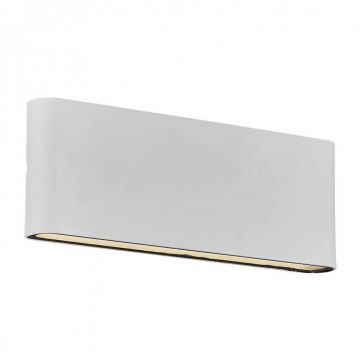 Aplica LED de perete pentru iluminat exterior modern, IP54 Kinver 26 alb 2118181001 NL