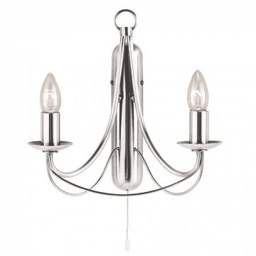 Aplica perete traditionala stil clasic Maypole argintiu 6342-2SS SRT