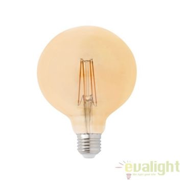 Bec E27 GLOBE LED LED AMBER 5W 2200K DIMABLE 17434