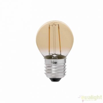 Bec LED E27 G45 FILAMENT AMBER 2W 2200K 17414