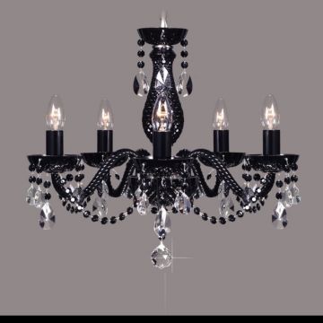 Candelabru cristal Bohemia L11 808/05/1-A, 6 black; F black, Ni