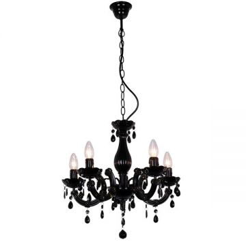 Candelabru cu 5 brate MAGNOLIA, negru RLD94016-5B ZL