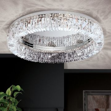 Lustra aplicata cristal SchÃ¶ler design modern de lux Ring 75cm chrome plated