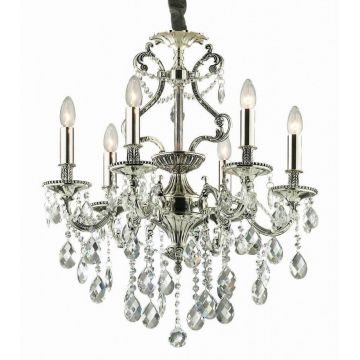 Lustra cristal Venezian diam. 62cm GIOCONDA SP6 ARGENTO 044927