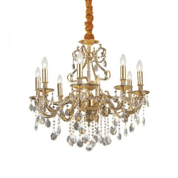 Lustra cristal Venezian diam. 73cm GIOCONDA SP8 ORO 060514