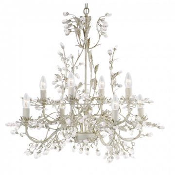 Lustra decorativa stil clasic Almandite 8L crem auriu 2498-8CR SRT