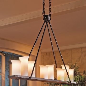 Lustra din fier forjat cu 8 surse de lumina ideala pentru iluminatul mesei, HL 2430