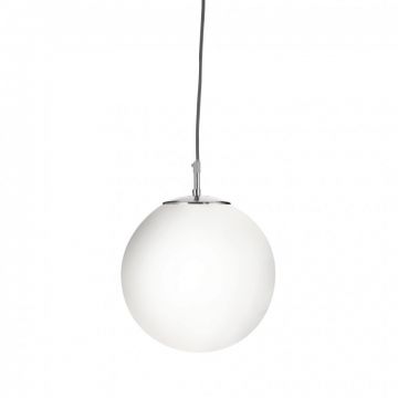 Lustra / Pendul design modern Ã˜30cm Atom silver / opal 6077 SRT