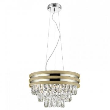 Lustra suspendata design modern NAICA auriu/ argintiu