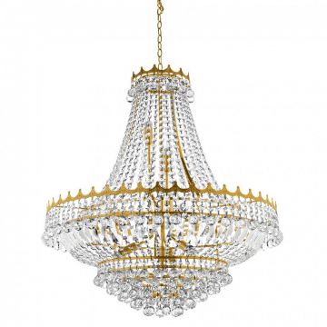 Lustra XXL cristal casa scarii design LUX Versailles 13L 9112-82GO SRT