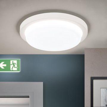 Plafoniera LED moderna LEROX Ã˜20cm alba