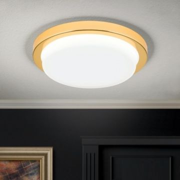 Plafoniera LED moderna LEROX Ã˜20cm aurie 24K